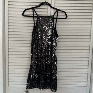 Sequin little black dress